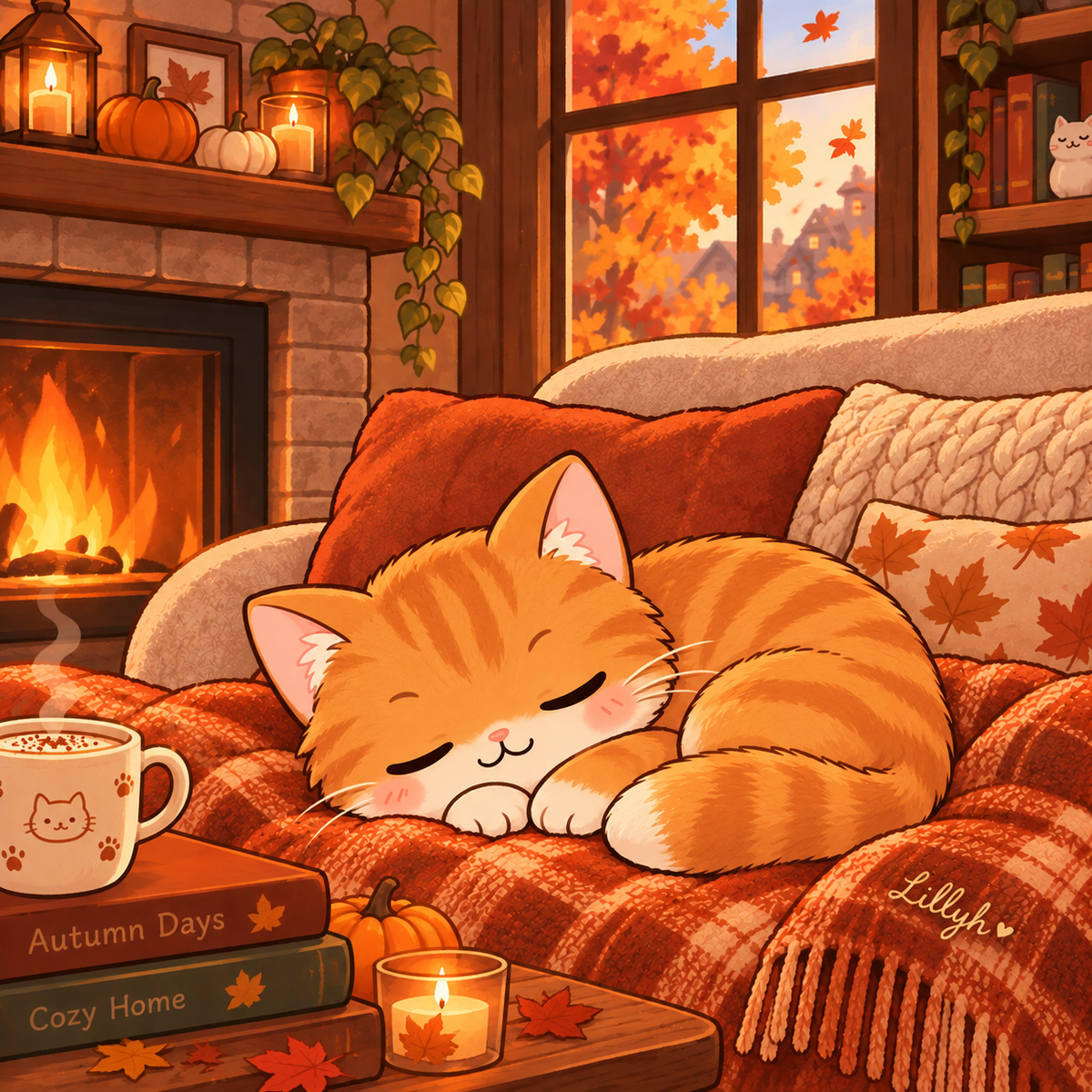 🍂🐈‍⬛ Whiskers & Warm Autumn Wishes 🍁