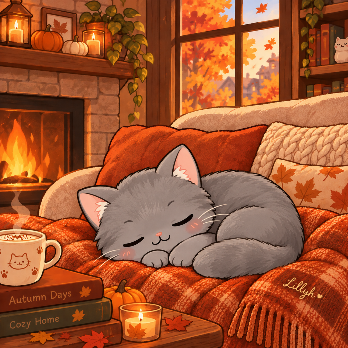 🍂🐈‍⬛ Whiskers & Warm Autumn Wishes 🍁